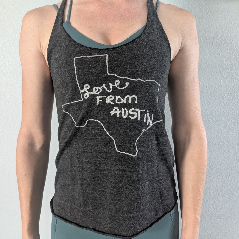 Women's Black Graphic Tank Top
